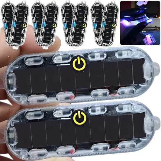 Solar LED strobe warning light waterproof vehicle safety light