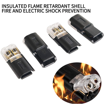 Solderless LED wire connector quick plug terminal for fast cable connection