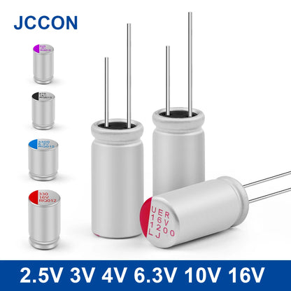 Solid capacitor 2.5V to 16V 100uF to 1000uF for motherboard and graphics card applications