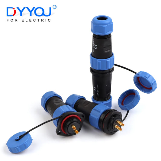 SP21 waterproof aviation connector for panel mount applications