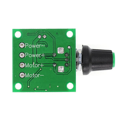 Speed control regulator module for DC motor adjustment