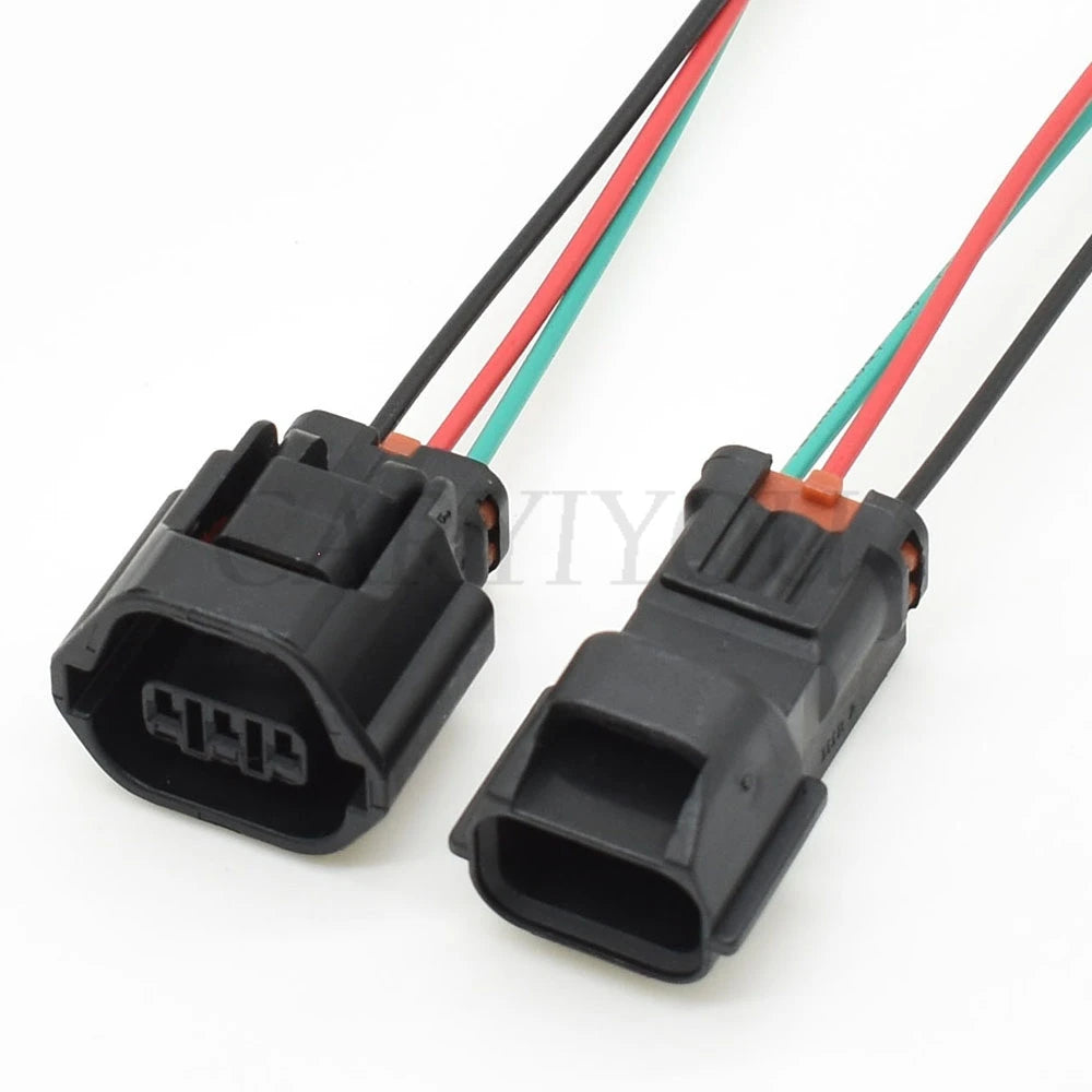 Locking mechanism of 3-Pin automotive speed wire connector 7283-8730-30 ensures stable connection for Mitsubishi and Nissan sensors