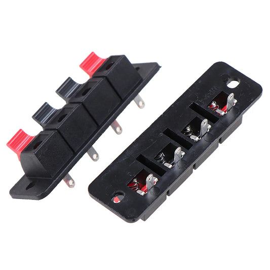 Spring speaker terminal connector wiring clip