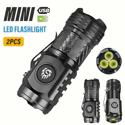 High quality SST20 LED flashlight USB rechargeable torch