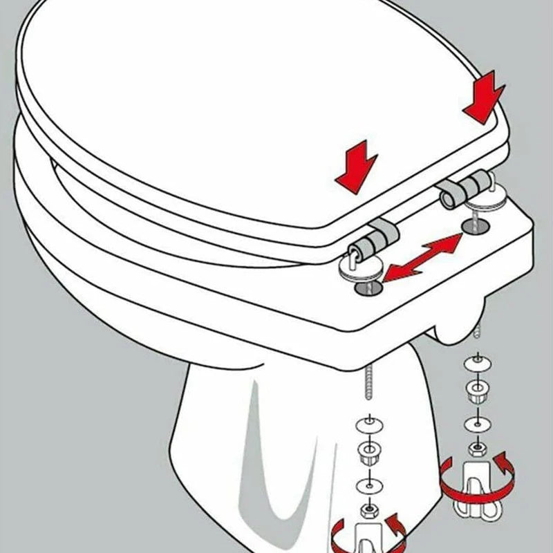 Stainless steel toilet seat hinge mounting parts