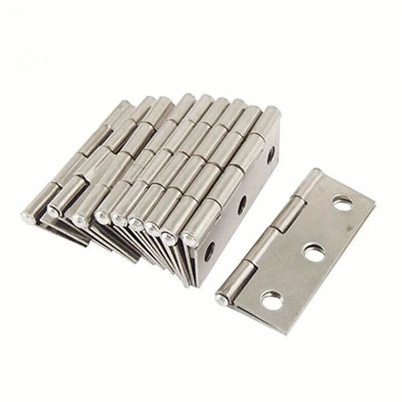 Stainless steel flat door hinges set