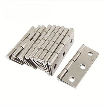 Stainless steel flat door hinges set