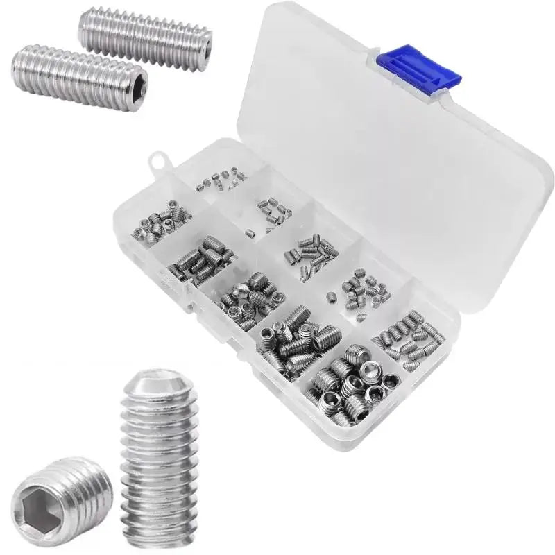 304 stainless steel hex socket flat end screws for machine assembly