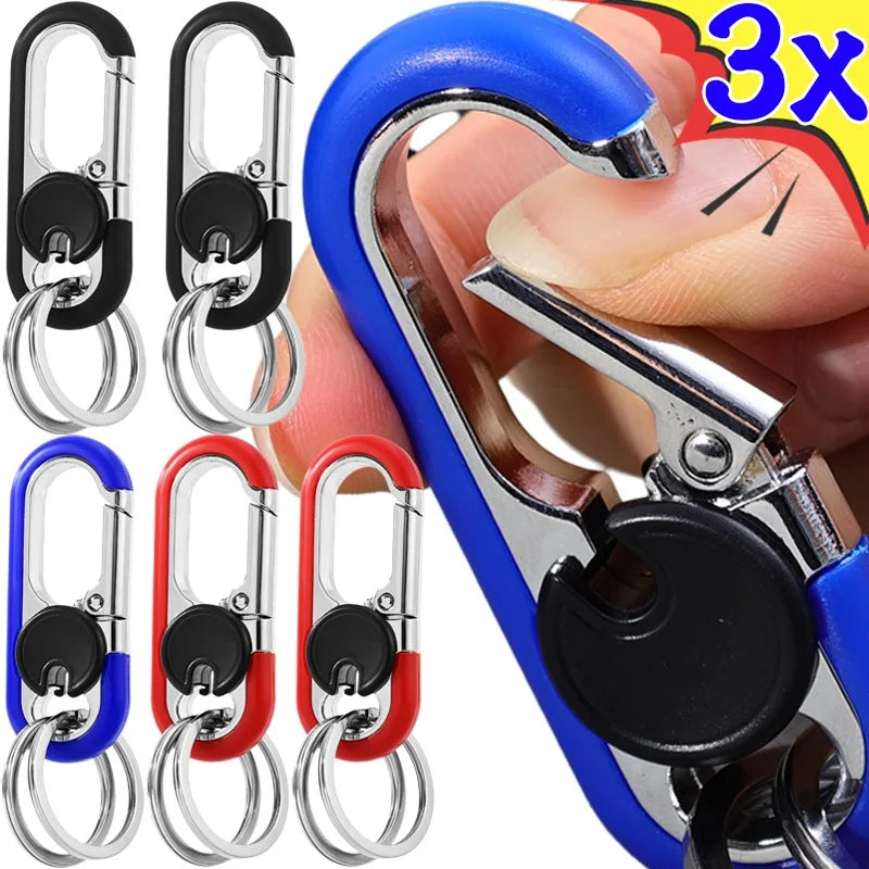 Men stainless steel keychain hook carabiner