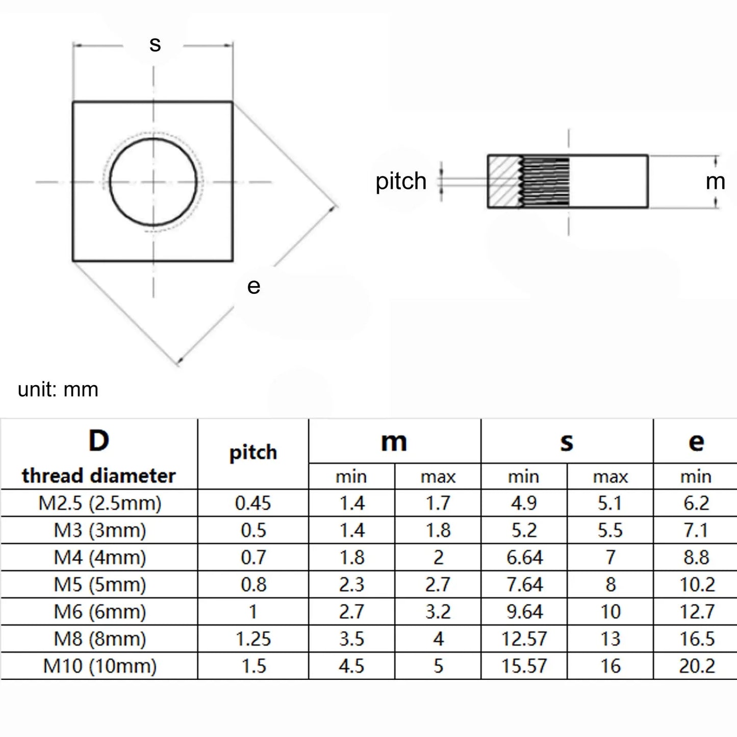 stainless_steel_flat_thin_square_nut_metric_thread