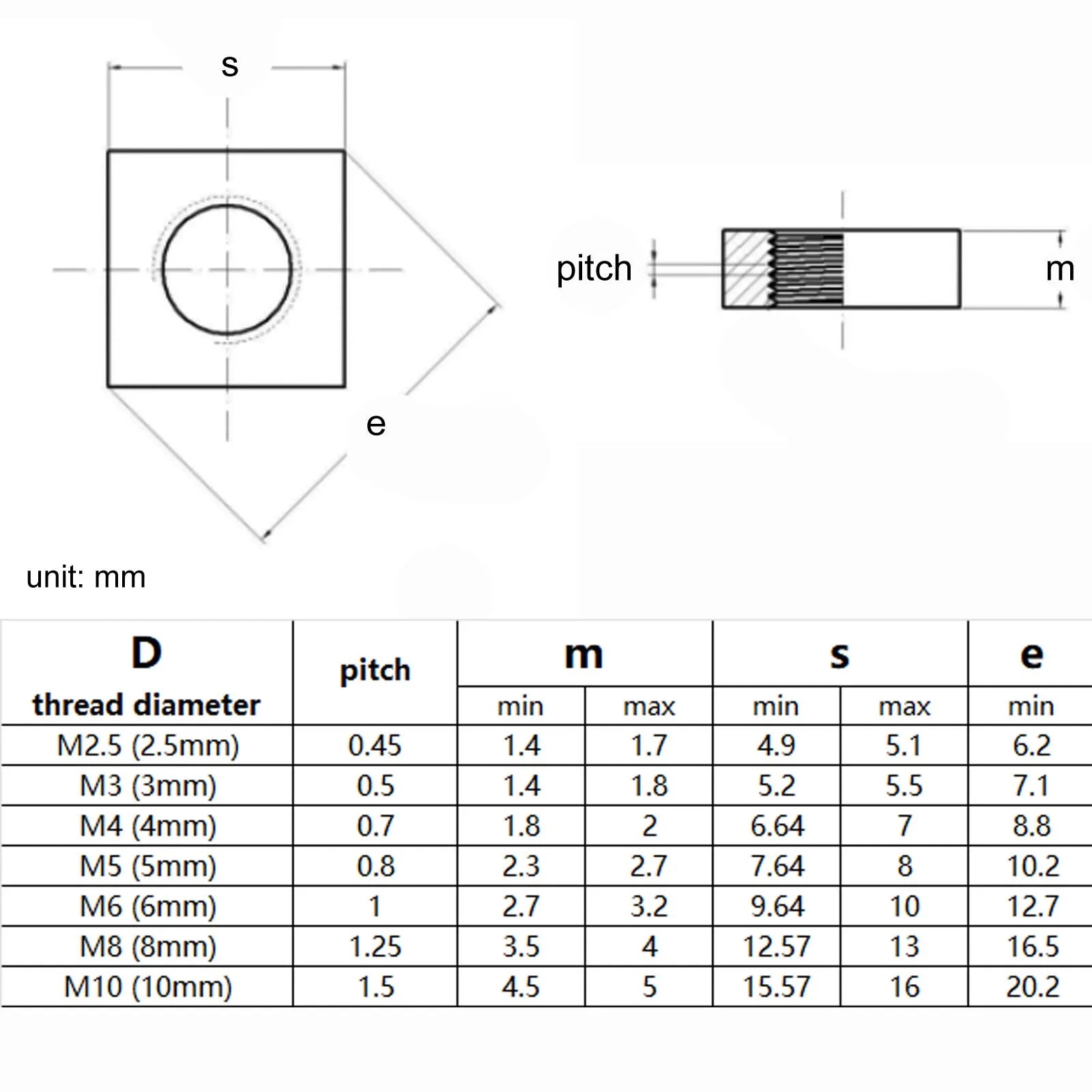 stainless_steel_flat_thin_square_nut_metric_thread