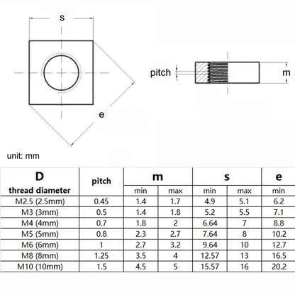 stainless_steel_flat_thin_square_nut_metric_thread