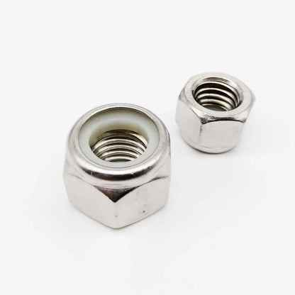 Stainless steel Nylock locknut for UK/US fine thread applications, UNF 10#–1/2