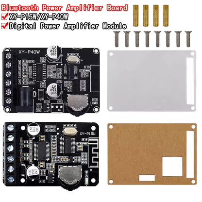 High-power stereo Bluetooth amplifier board 12V/24V XY-P15W XY-P40W digital module for audio and DIY electronics projects