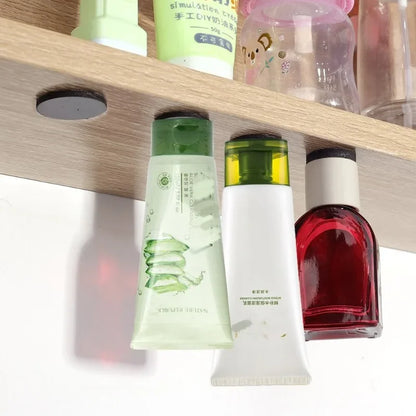 Set of 50/100 self-adhesive magnetic discs, round, flexible rubber, sticky magnets for DIY crafts and home use on fridge