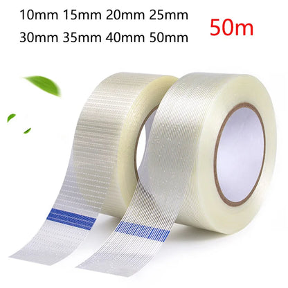 striped mesh fiber tape high adhesion packaging tape for battery pack fixation