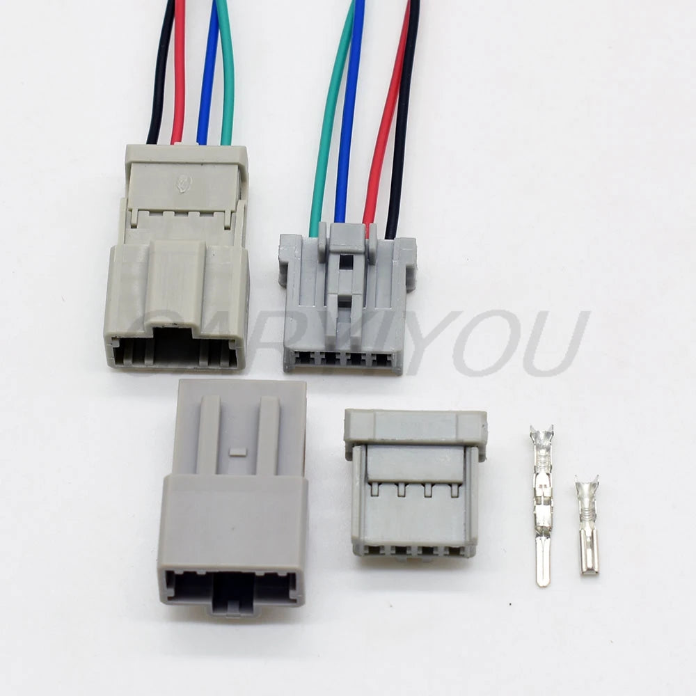 Unsealed housing structure of Sumitomo HD Type 4 Pin male female automotive wire connector plug 6098-0244 6098-0243