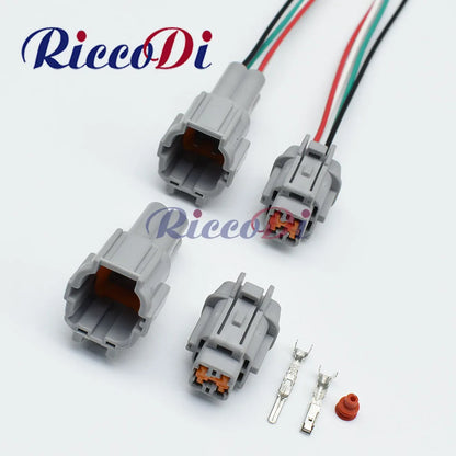Sumitomo RS 2.3mm 4 Pin Male Female Gray Waterproof Oxygen Sensor Connector Plug 6188-0557 6185-1169
