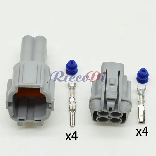 Close-up of Sumitomo RS 2.3mm 4 Pin Male Female Oxygen Sensor Connector terminals 6188-0557 6185-1169