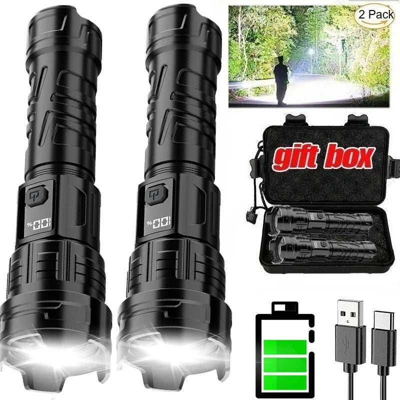 Super bright USB rechargeable LED flashlight