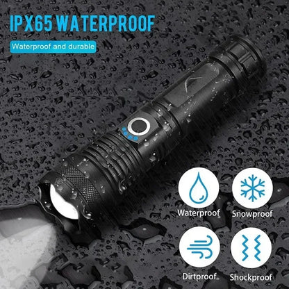 Super bright rechargeable hand torch flashlight