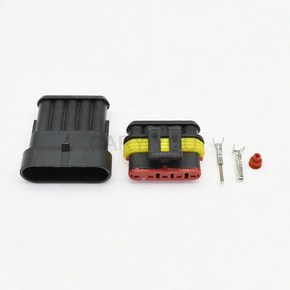 Superseal 5 pin auto cable connector waterproof male female plastic socket 282089-1 282107-1