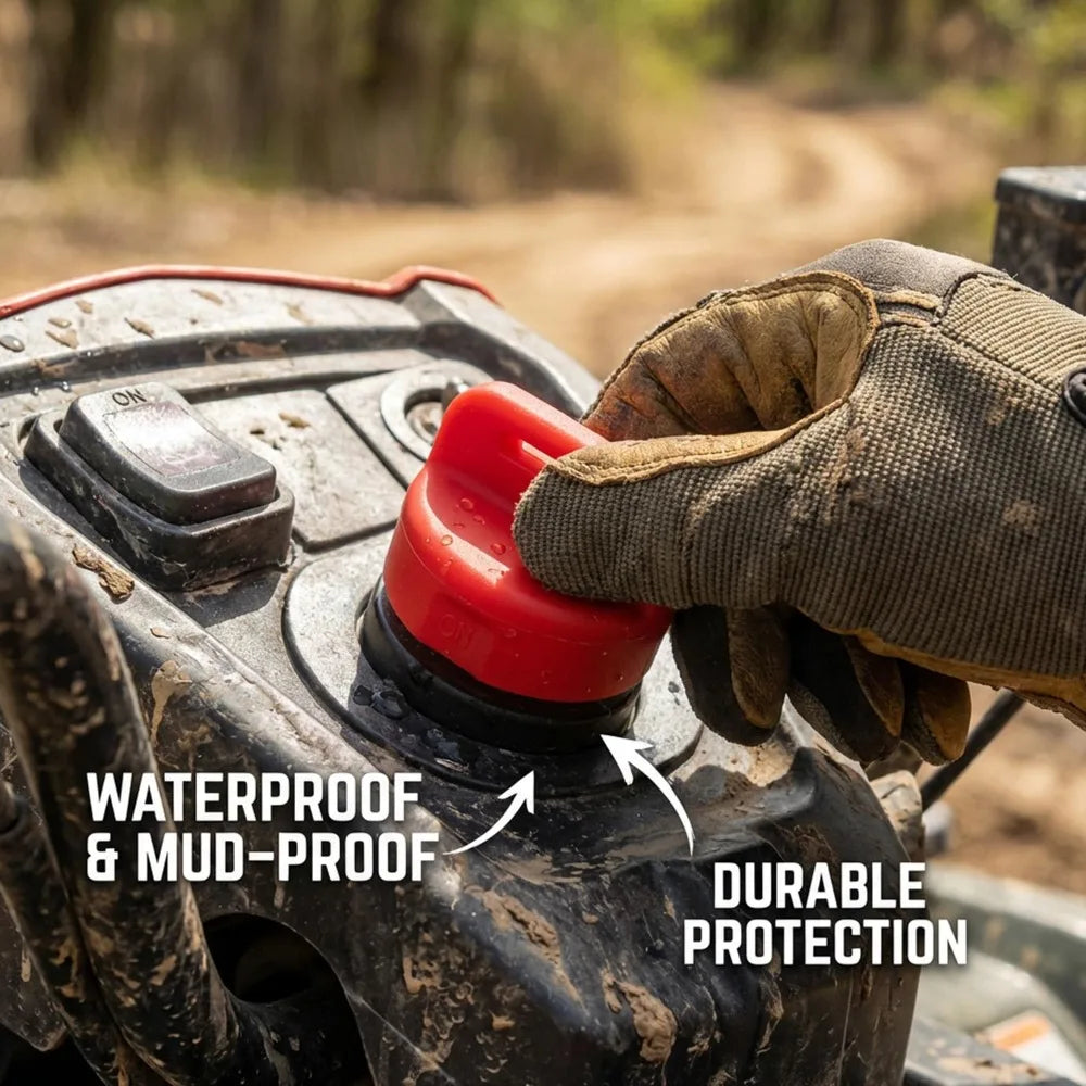 Ignition switch protector cap for ATV, UTV, and motorcycle off road parts