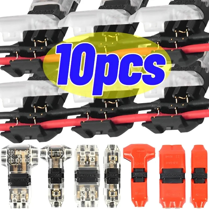 T tap wire connector for low voltage wiring