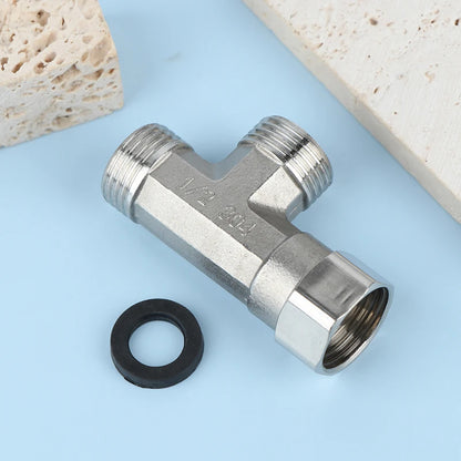 Detailed structure of G1/2" T-valve toilet and bath diverter valve