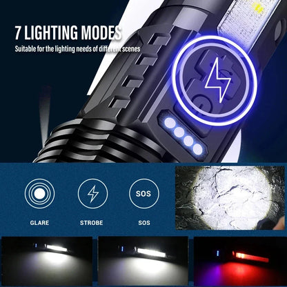 Tactical zoom LED torch long range
