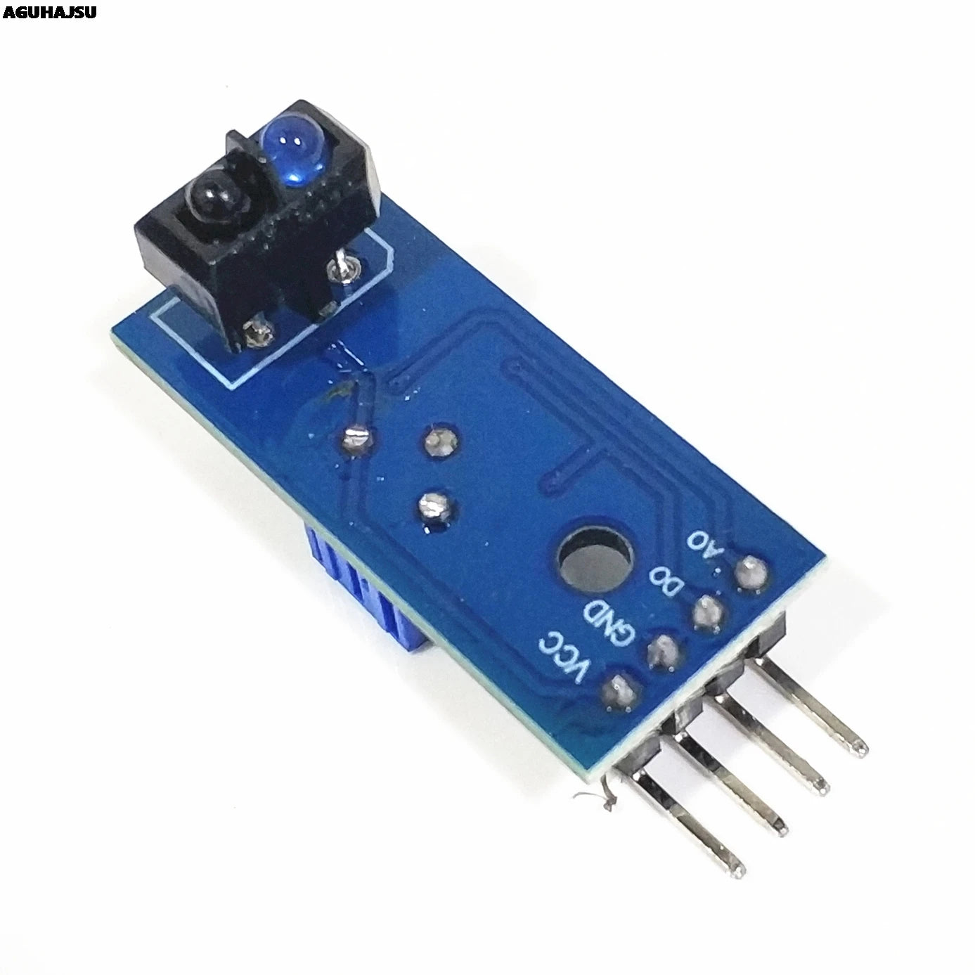 TCRT5000 infrared reflective IR photoelectric line tracking sensor module in blue for Arduino and DIY robotics projects