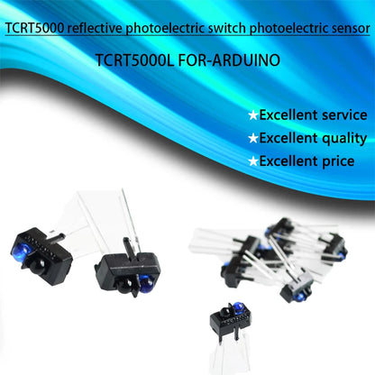 TCRT5000 and TCRT5000L reflective photoelectric sensor module, suitable for line-following robots, obstacle detection, and DIY electronics projects