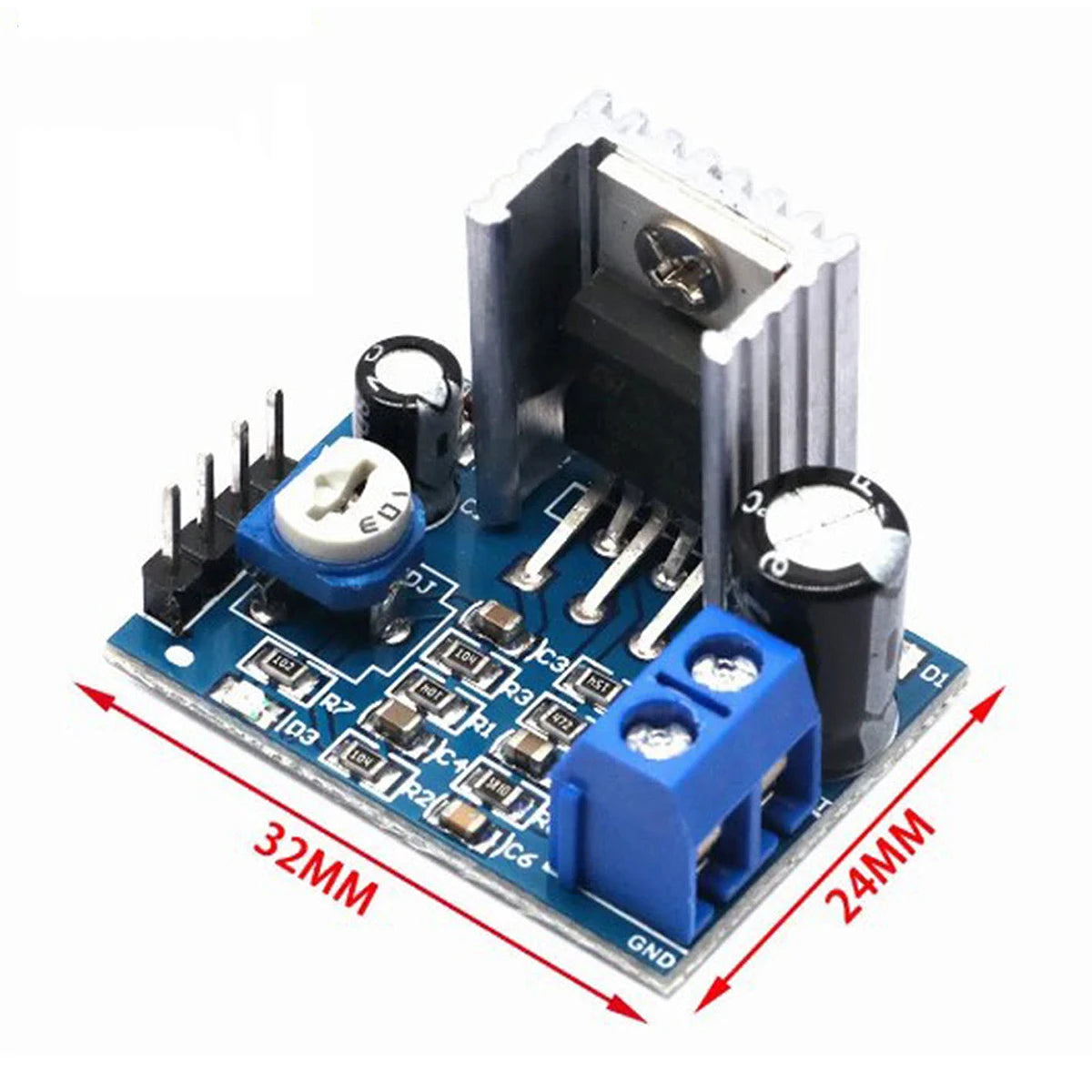 TDA2030 audio amplifier module with 6-12V power input, DIY kit with digital circuit board for electronics and audio projects