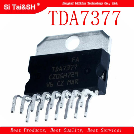 TDA7377A audio amplifier IC in ZIP-15 package, high-performance stereo amplifier chip for electronics and DIY audio projects
