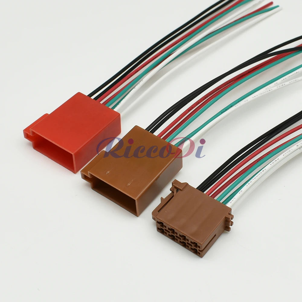 8 pin TE Tyco middle slot auto ISO radio horn CD connector 3.5mm male female plug locking structure