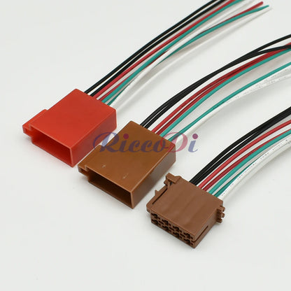 8 pin TE Tyco middle slot auto ISO radio horn CD connector 3.5mm male female plug locking structure