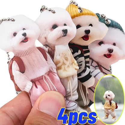 Cute teddy dog car hanging ornament