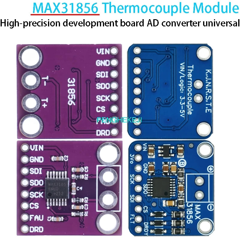 High precision MAX31856 thermocouple module development board with AD converter for accurate temperature measurement
