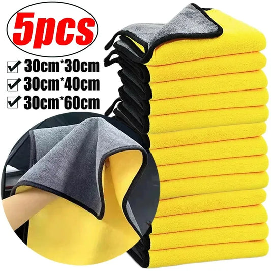 Thick microfiber car cleaning towel