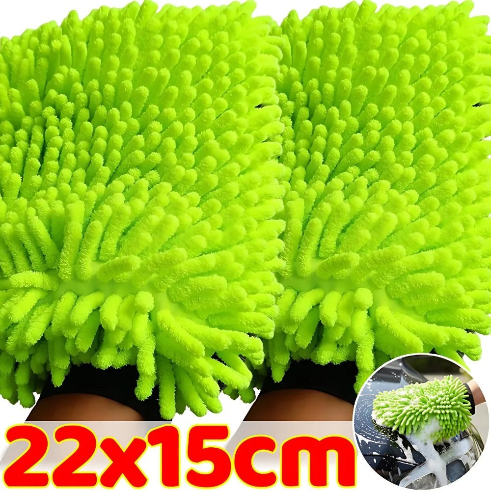 Thickened microfiber gloves cleaning tool