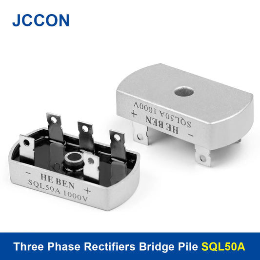 Three Phase SQL50A 1000V PWM Bridge Rectifier Diode 50A Aluminum Case for Industrial Power Supply