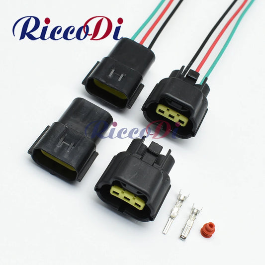 3-Pin throttle and brake fluid level sensor plug 174357-2 368523-1 174359-2 full view for 1JZ-GTE and 2JZ-GTE automotive applications