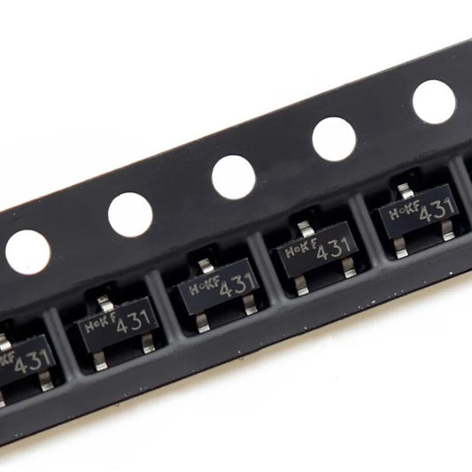 TL431 SOT-23 adjustable precision voltage reference IC chip for power supply regulation and feedback circuits