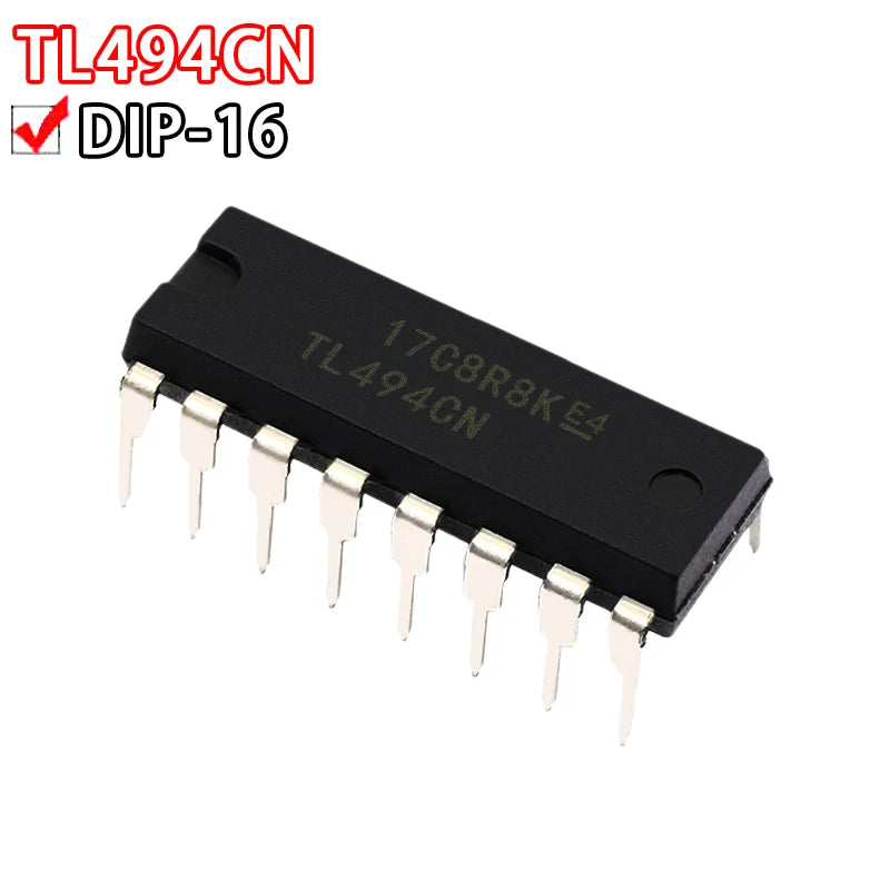 TL494CN DIP-16 PWM power controller IC, TL494 series, suitable for switching power supply circuits, voltage regulation, and DIY electronics projects