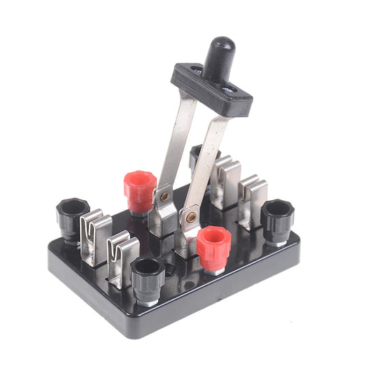 Double pole double throw toggle switch for school and laboratory experiments