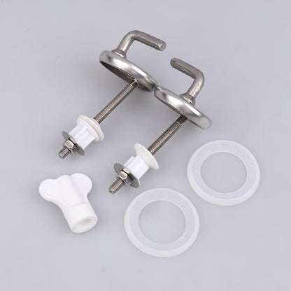 Stainless steel toilet seat hinge connector