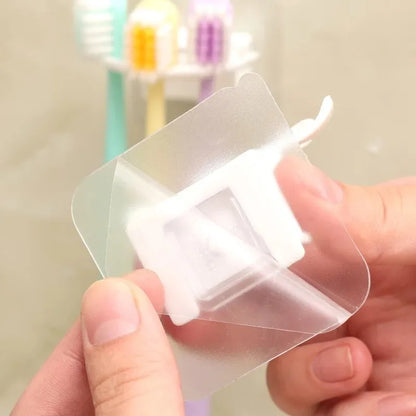 Close-up of removable stand for plastic toothbrush holder, ideal for travel and home bathroom organization