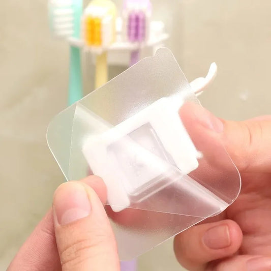 Close-up of removable stand for plastic toothbrush holder, ideal for travel and home bathroom organization