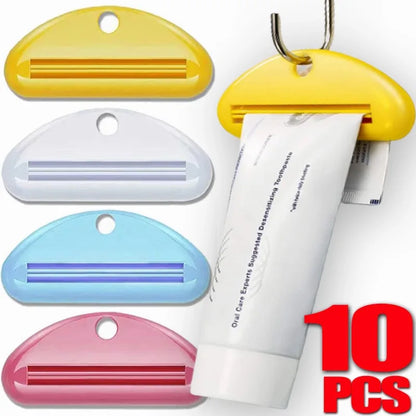 Manual toothpaste squeezer tube clip for efficient toothpaste dispensing in bathroom