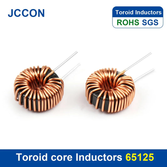 Toroid core inductor 65125 winding magnetic inductance 22uH to 470uH 2.5A to 5A for electronic circuits